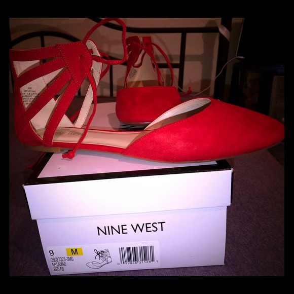 Nine West Shoes - Red Nine West tie flats